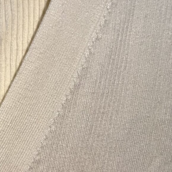 Anthropologie Maeve Ribbed Long Sleeve‎ V Neck Sweater Ivory Cream Size Large - Picture 3 of 5